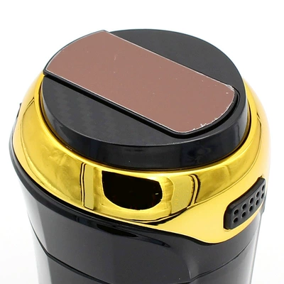 Car flash N12D car ashtray cigarette lighter with light with cover creative car car car supplies (Car ashtray) - gold