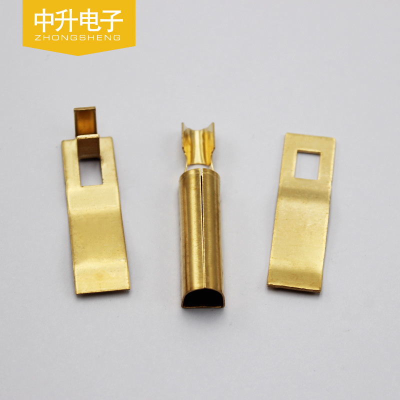 厂家供应美标铜件电源线配件插头电池片余姚厂家批发供应插头弹片