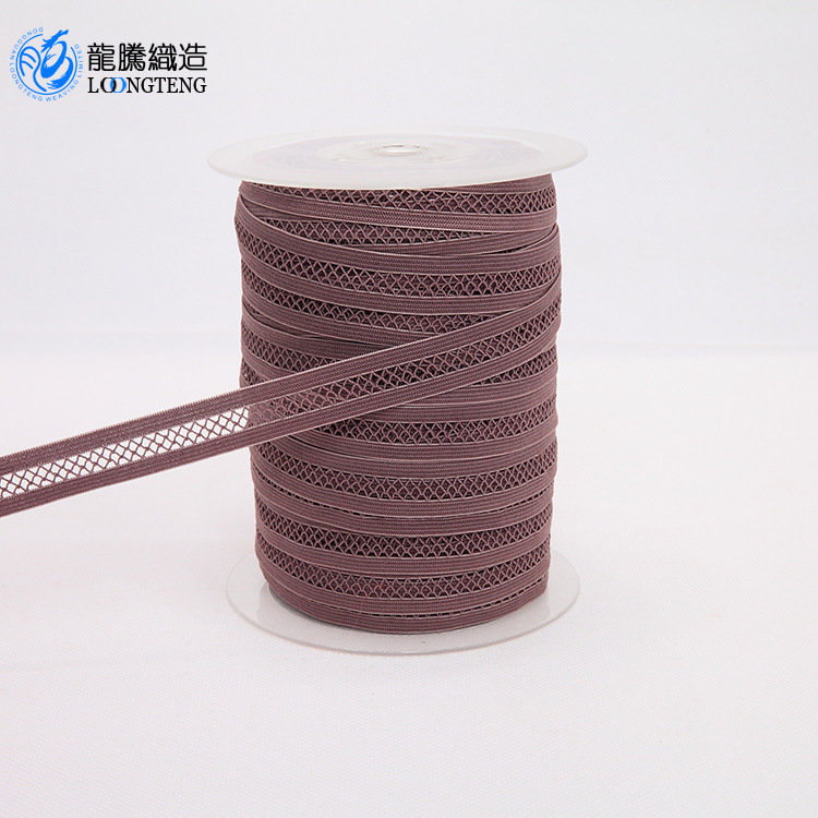 中空网格针织松紧带 14mm网眼扣眼内衣针织带 尼龙针织花边橡皮筋