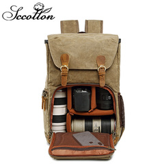 New shoulder photography bag Cross-border waterproof canvas men's and women's backpacks Liner SLR digital camera bag