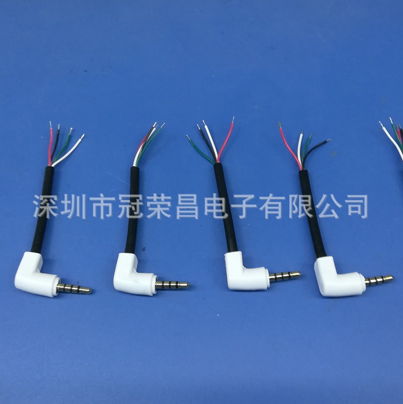 生产2.5 四极镀金耳机线 弯头 DC充电线 全铜 美容仪器插头线