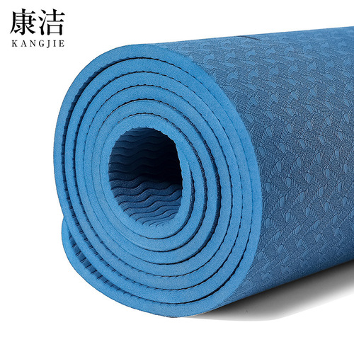 Posture line single and double color tpe yoga mat elastic fitness exercise mat beginner non-slip yoga mat can be uv printed