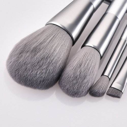 8 silver makeup brushes set elegant silver flame brush powder brush makeup tools