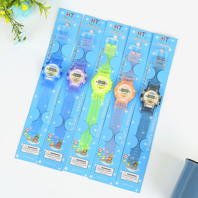 Reloj electrónico para niños jalea color multicolor juguetes para niños dos yuanes tienda suministro al por mayor regalos para estudiantes