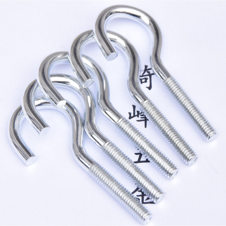广东九字灯钩厂家直供M6*32*70mm开口全牙羊眼圈螺丝9形吊环挂钩