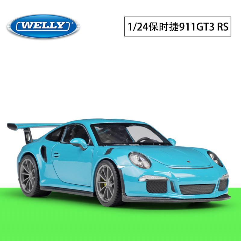 WELLY Willy 1:24 Porsche GT3 RS simulation alloy car model adult collectible ornaments