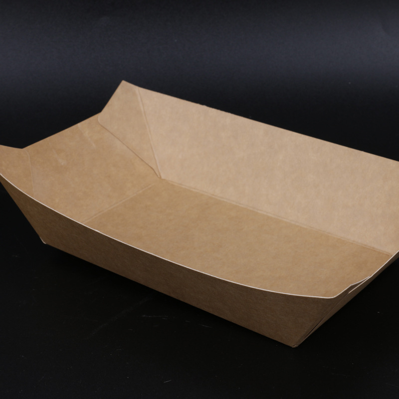 船型盒 免折叠纸餐盒可加工 鸡腿鸡翅盒多用卡纸盒厂家批发船型盒