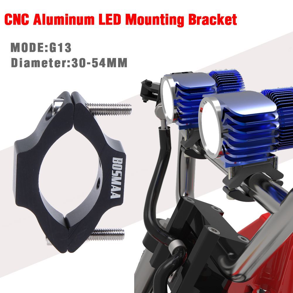 Motocicleta led proyector abrazadera de tubo soporte parachoques vehículo eléctrico aleación Aluminio universal del coche ajustable