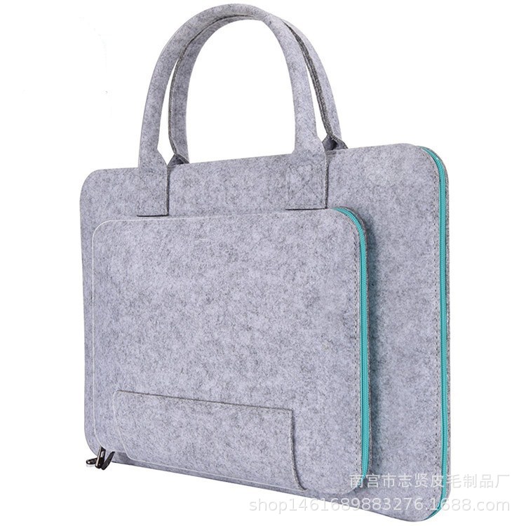 Laptop felt computer bag men's and women's portable multi-storage tablet PC finishing bag LOGO