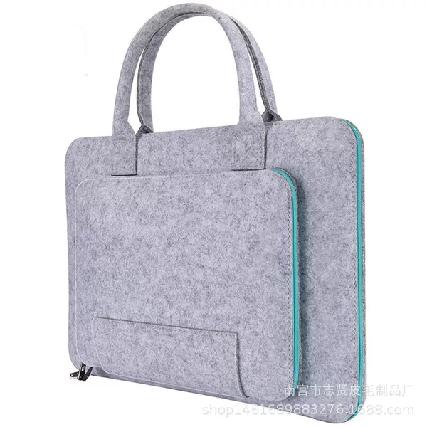 Laptop felt computer bag men's and women's portable multi-storage tablet PC finishing bag LOGO