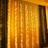 USB remote control 3*3M300 copper line curtain lights LED music voice control festival ice bar color lamp