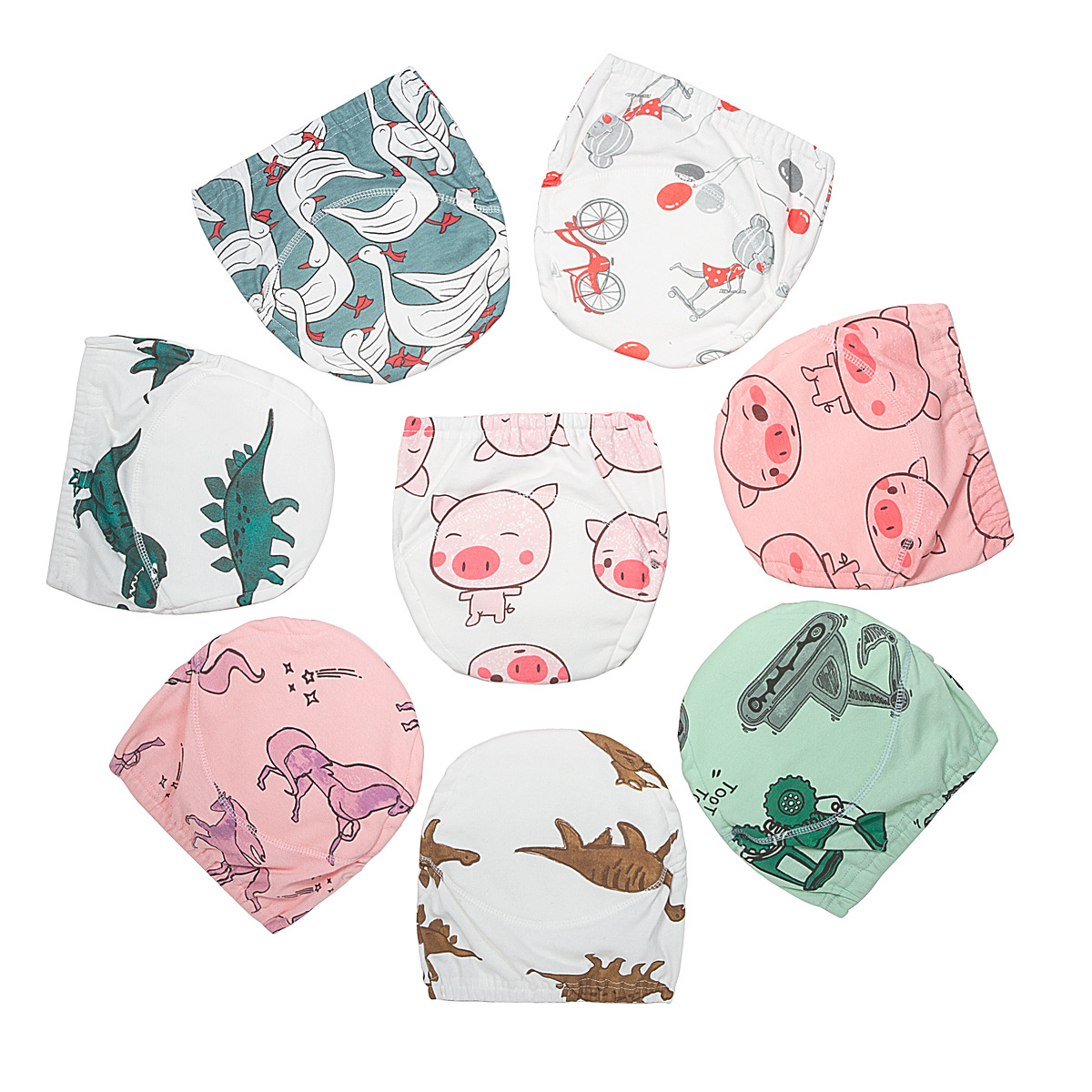 Ropa interior del bebé pañales bebé marca niños y niñas entrenamiento pantalones pañal aprendizaje pantalones lavable impermeable 127X