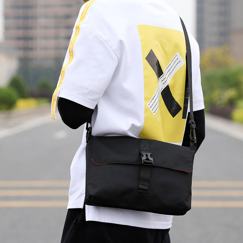 Unisex Crossbody Bag, Trendy Streetwear Bag, Dual-Sided Messenger Bag, Fashion Backpack for Men