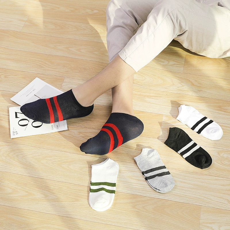 Men's summer invisible colored sports socks, Korean style, wholesale