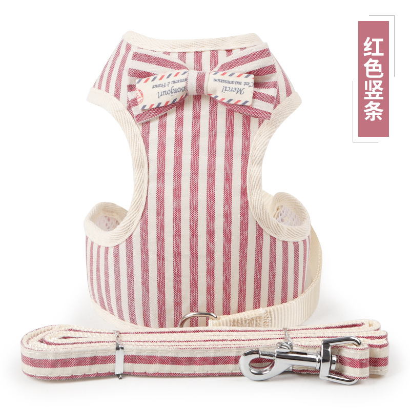 Taobao de cuero al por mayor 2023 nueva correa para mascotas pequeño perro arco corsé de perro de estilo coreano