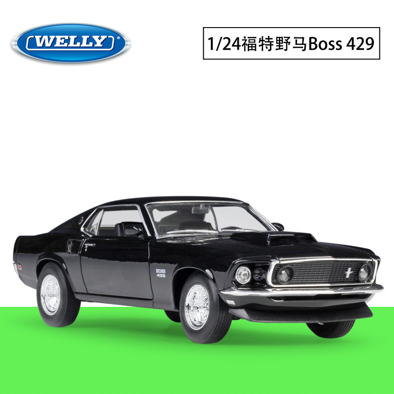 WELLY Wiley 1:24 Ford Mustang 1969 fordmustangboss429 alloy car finished model WELLY Wiley 1:24 Ford Mustang 1969 fordmustangboss429 alloy car finished model