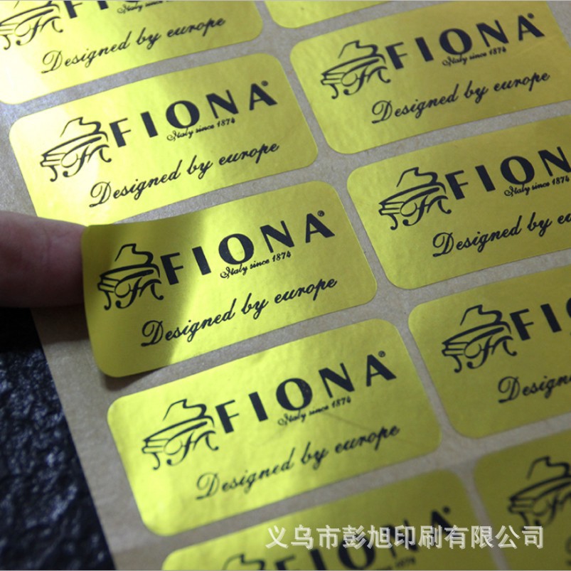 定制哑金不干胶高档产品贴纸 不干胶标签彩色印刷PVC商标静电贴