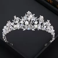 Anfan Korean Handmade Hairgrip для невесты и принцессы - детская корона-брошь, белый или красный