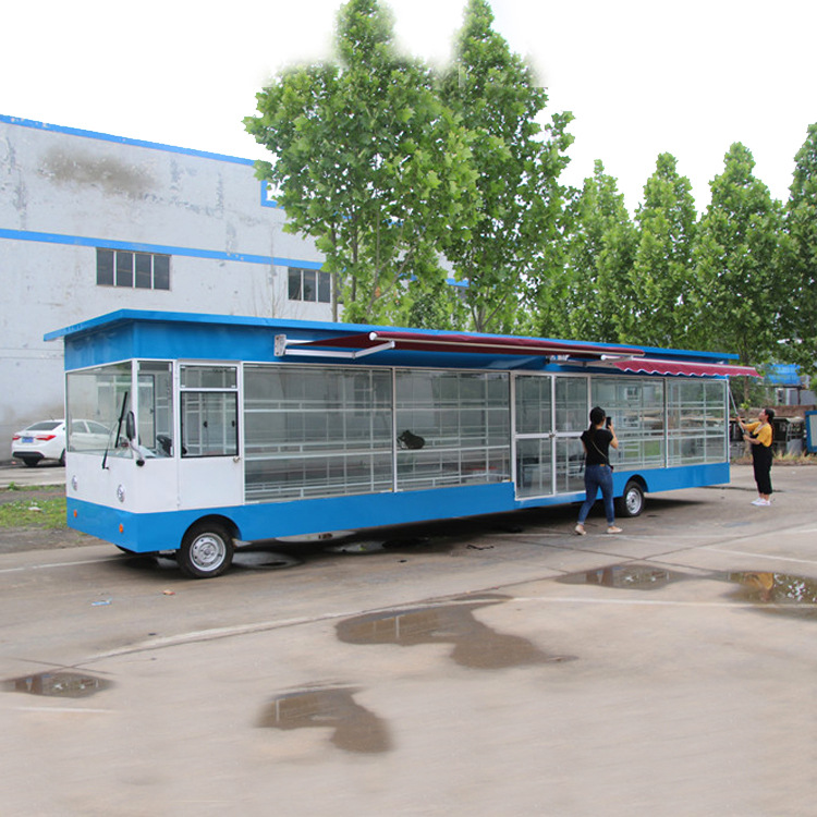 小吃车多功能餐车电动四轮炸串车房车手推车摆摊售货车商铺店车