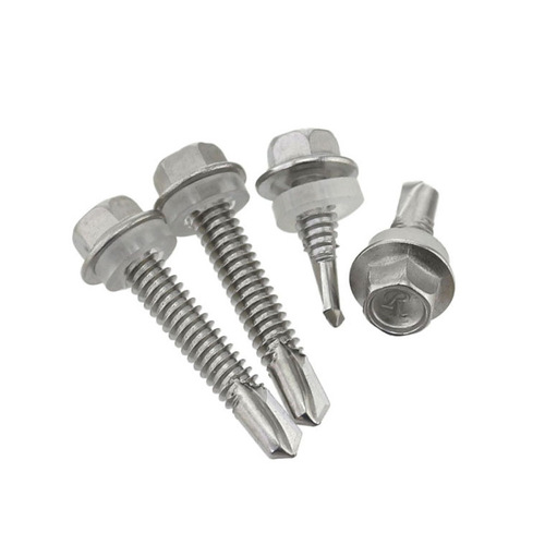 410 stainless steel external hexagon drill tail screws ST4.2-ST6.3 self-tapping self-drilling color steel tile dovetail screws