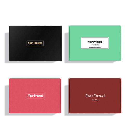 Black aircraft box carton, color printed packaging box, small clothing express paper box, special hard packaging box Le Ying