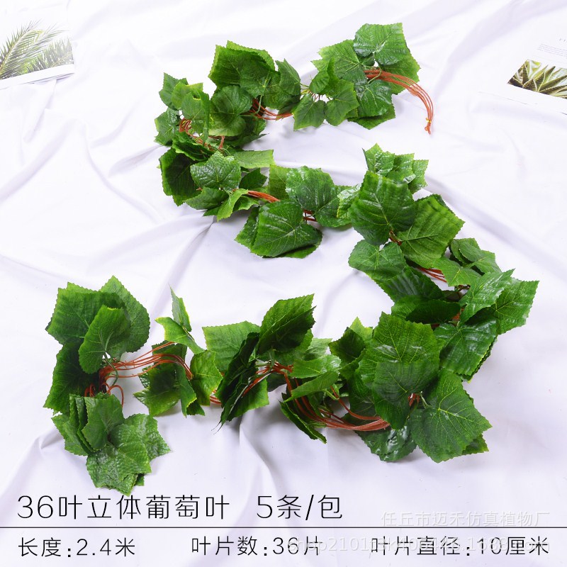 36 hojas de uva tridimensionales 1 paquete (5 piezas)