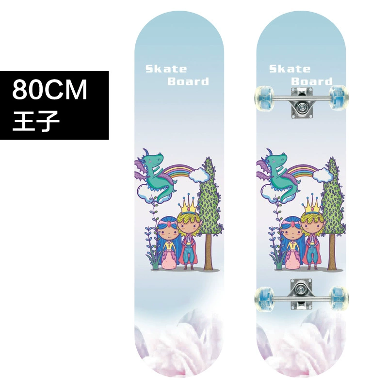 Skateboard (Model 3108) 80 cm, Maple Deck, Aluminum Bracket, LED Flash Wheels
