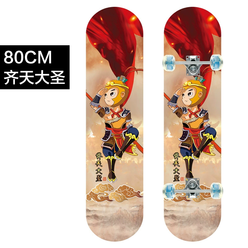 Skateboard (Model 3108) 80 cm, Maple Deck, Aluminum Bracket, LED Flash Wheels