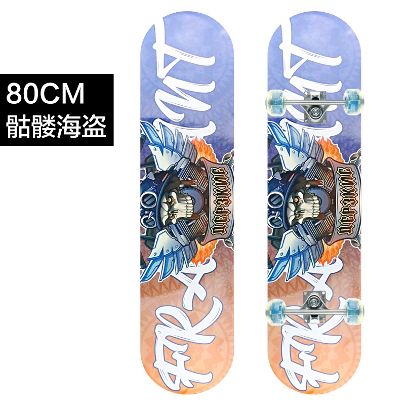 Skateboard (Model 3108) 80 cm, Maple Deck, Aluminum Bracket, LED Flash Wheels