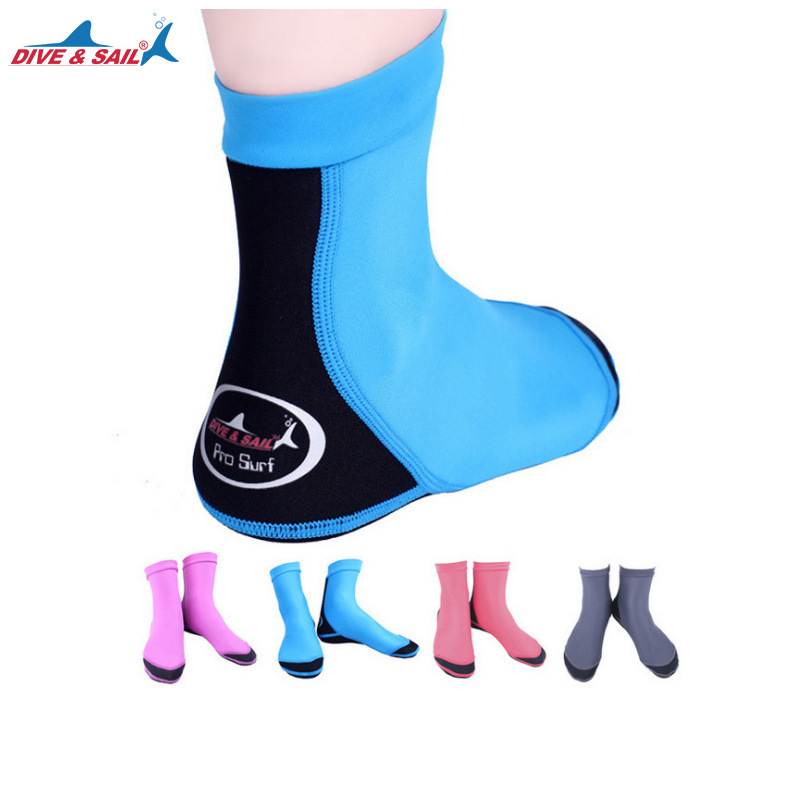 Factory wholesale New snorkeling socks men and women 1.5MM neoprene diving socks Lycra non-slip scratch-resistant beach socks
