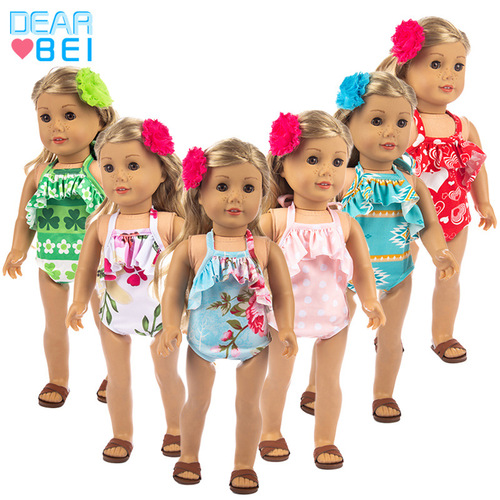 New Mermaid Swimsuit for 18-inch American Girl Doll - Bathing Suit for Baby Doll - Summer Bikini