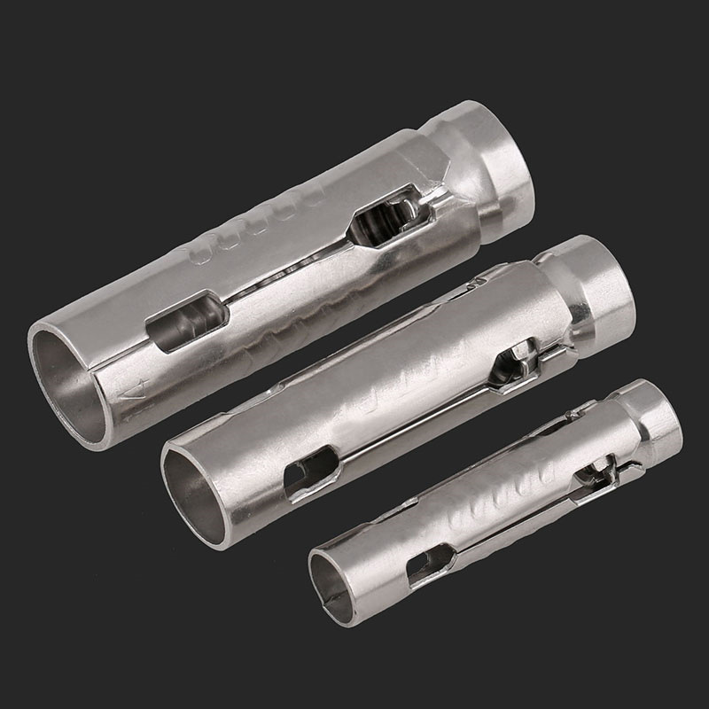 304不锈钢鱼鳞管 三片式一片式壁虎 内膨胀螺栓M6M8M10M12