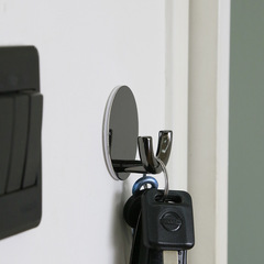 Nordic creative black wall hook single hook entrance gold sticky hook punch-free towel clothing coat hook