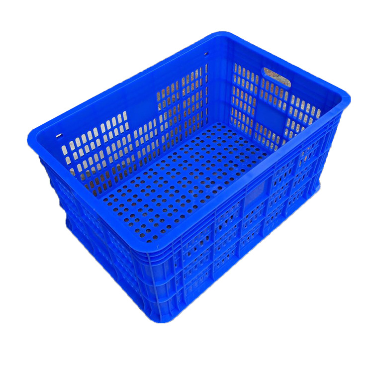 厂家直销pp塑料带周转筐可堆叠水果箩蔬菜箩工厂物料塑胶周转箩