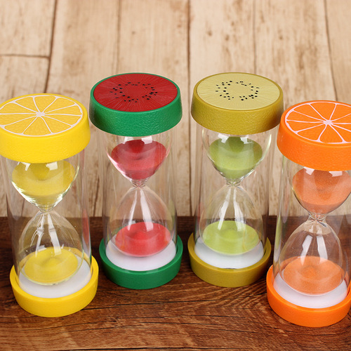 Fruit hourglass 5/10/15/30/minute creative and exquisite gift glass hourglass timer ornament for gift giving