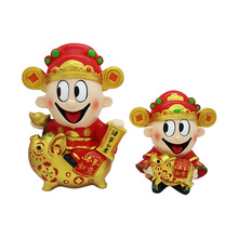 大号小号猪财神存钱罐 小财神爷储蓄罐摆件 店铺开业可用工艺品