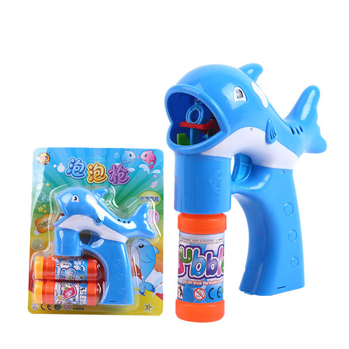 Bubble Machine Children's Dolphin Blowing Bubbles Street Stall Hot Selling Supply Wholesale Bubble Gun Children's Toys for Park Stalls
