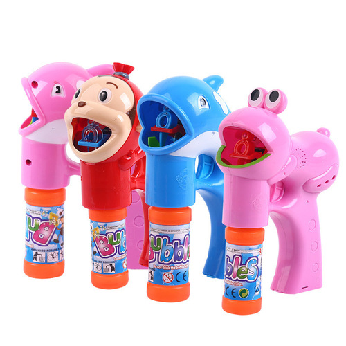 Bubble Machine Children's Dolphin Blowing Bubbles Street Stall Hot Selling Supply Wholesale Bubble Gun Children's Toys for Park Stalls