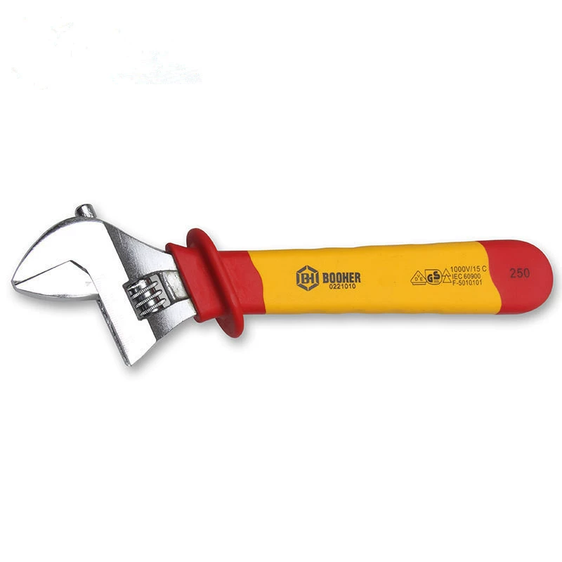 Booher Baohe Tool Двухцветный изолированный разводной ключ VDE 8 "/10"/12 "0221008