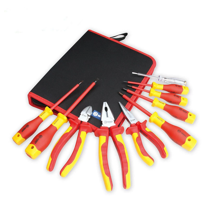 Специальные инструменты для костюма электрика Набор из 9 изолированных инструментов VDE, отвертка для проверки цепей, плоскогубцы