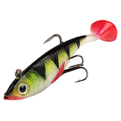 Soft Fish Lure, Lure Bait, 11cm, 19.4g, Lead-Weighted Soft Lure with Single Hook & T-Tail, Soft-bodied Fish Bait, Fishing Gear Wholesale