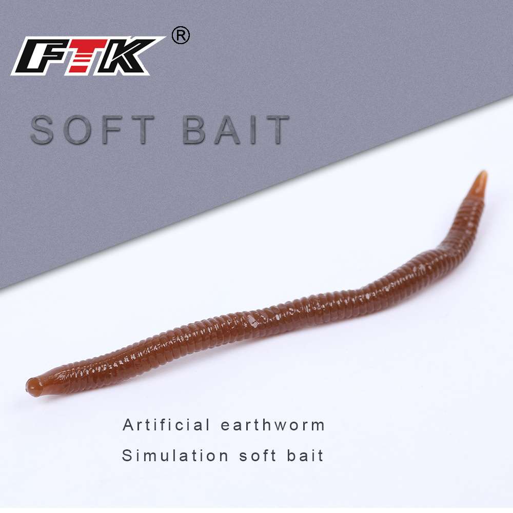 FTK lombriz 30 fideos flotantes gusano 7,5 cm gusano rojo Luya cebo suave cebo de pescado gusanos transfronterizos al por mayor