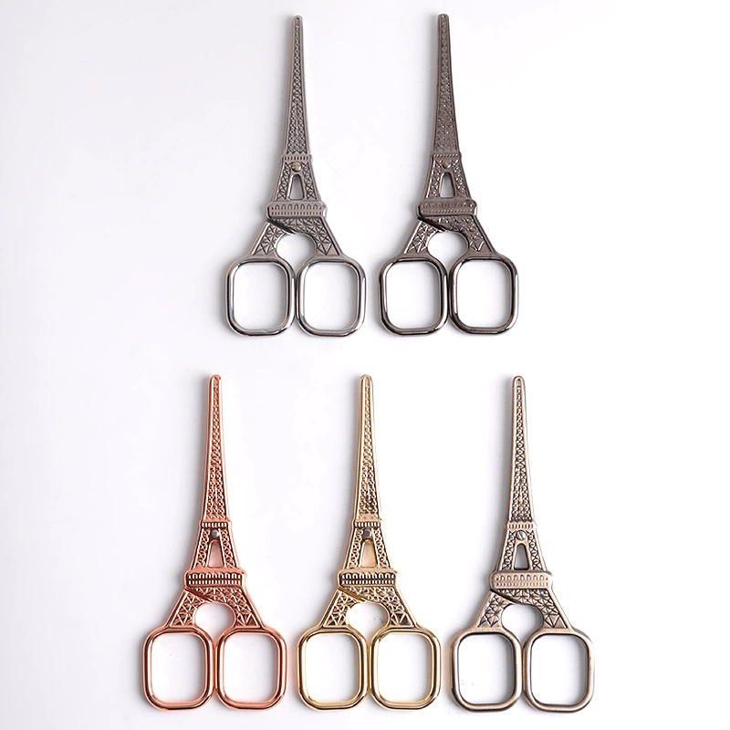 Ножницы из нержавеющей стали Paris Tower Резаки для бровей Бронза Розовое золото Многофункциональные ножницы Бытовые инструменты для красоты