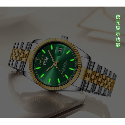 wristwatch men luminous watch dawn men's watch wholesale business watch men's double calendar quartz watch