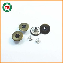 金属工字扣铜制19MM牛仔扣穿孔单针铝钉环保出口欧美工字扣