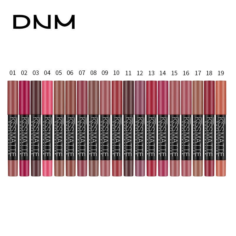 Матовая помада (DNM) Kiss Matte Soft Lipstick, финиш translucent Primer, 19 оттенков, 3 г
