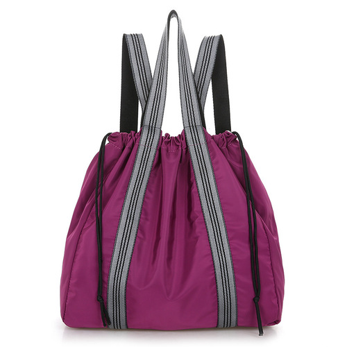  New Water-Repellent Shoulder Bag Women's Large Capacity Drawstring Lightweight Gym Bag Women's Multi-Purpose Casual Backpack