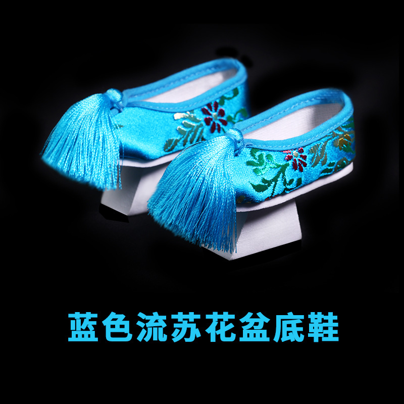 60cm doll costume shoes Demi BJDSD tassel flower pot bottom shoes 3 points 4 points doll shoes embroidered shoes