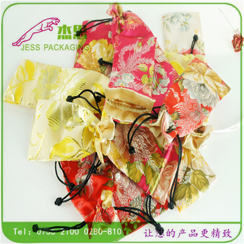 设计新款丝绸布手镯手串佛珠玉雕玉器束口袋量大从优