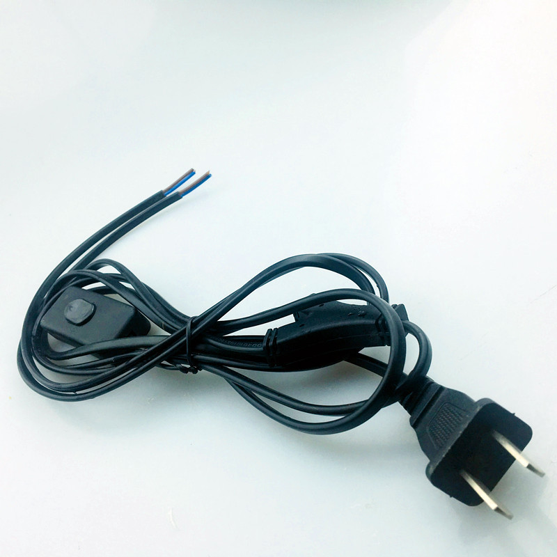 1.5米国标插头电源线CCC认证尾部上锡 国标二芯插头电源线